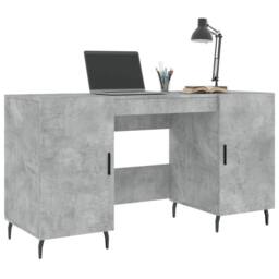 Berkfield Home Elegant Desk Concrete Grey 140x50x75 cm Engineered Wood - Size: 140 x 50 x 75 cm