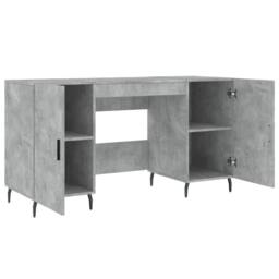 Berkfield Home Elegant Desk Concrete Grey 140x50x75 cm Engineered Wood - Size: 140 x 50 x 75 cm - thumbnail 5