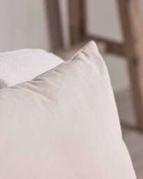 Dibor Plain Grey Cotton Indoor Outdoor Garden Chair Cushion L50cm x W50cm - Size: 50 cm x 50 cm - thumbnail 5