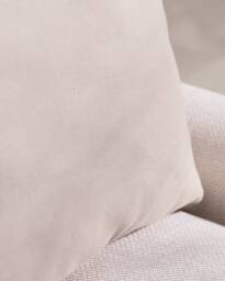 Dibor Plain Grey Cotton Indoor Outdoor Garden Chair Cushion L50cm x W50cm - Size: 50 cm x 50 cm - thumbnail 4