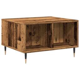 Berkfield Home Modern Coffee Table Old Wood 60x50x36.5 cm Engineered Wood in Brown - thumbnail 6