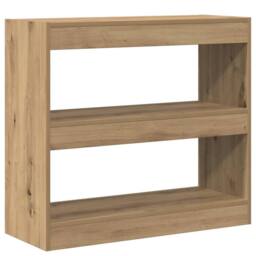 Berkfield Home Elegant Book Cabinet/Room Divider Artisan Oak 80x30x72 cm in Brown - Size: 80 x 30 x 72 cm - thumbnail 3