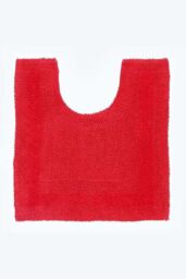 Homescapes Luxury Bath Mat Set Reversible 1600GSM 100% Cotton 2 Pc w. Pedestal Mat in Red - thumbnail 3