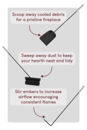 Home Discount Fire Vida 4 Piece Arc Companion Set Indoor Outdoor Fireplace Tool in Black - thumbnail 5