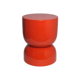 sweeek Coffee table, side table, bedside table, metal with glossy finish in Orange - thumbnail 2