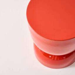 sweeek Coffee table, side table, bedside table, metal with glossy finish in Orange - thumbnail 7