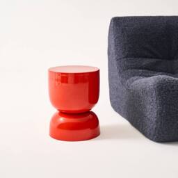 sweeek Coffee table, side table, bedside table, metal with glossy finish in Orange - thumbnail 5