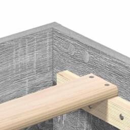 Berkfield Home Durable Bed Frame No Mattress Grey Sonoma 140x190 cm Engineered Wood - thumbnail 8