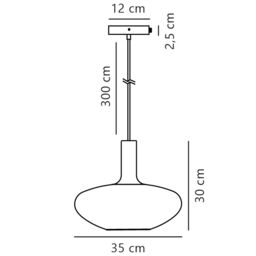 Nordlux Modern Indoor Pendant Light Black Glass E27 Hand Blown - Mains Powered, IP20 - thumbnail 6