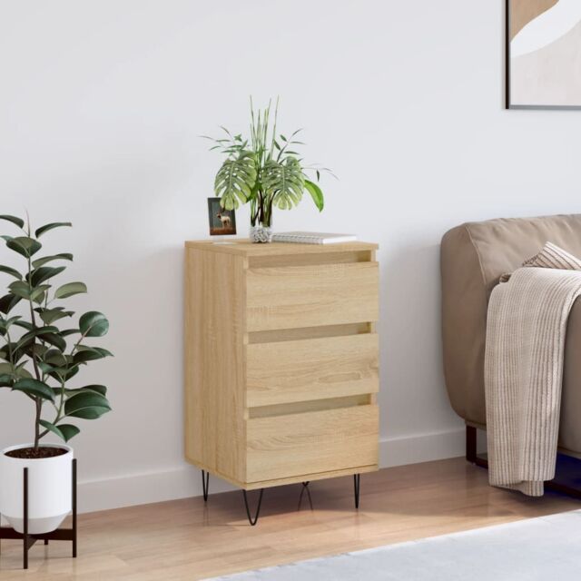 Berkfield Home Sideboard Sonoma Oak 40x35x70 cm Engineered Wood in Brown - Size: 40 x 35 x 70 cm - image 1
