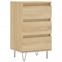 Berkfield Home Sideboard Sonoma Oak 40x35x70 cm Engineered Wood in Brown - Size: 40 x 35 x 70 cm - thumbnail 2
