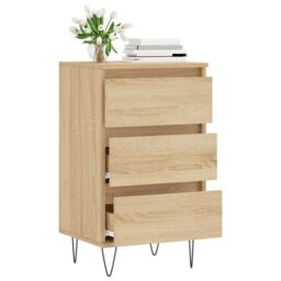 Berkfield Home Sideboard Sonoma Oak 40x35x70 cm Engineered Wood in Brown - Size: 40 x 35 x 70 cm - thumbnail 4