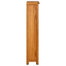 Berkfield Home Beautiful 4-Tier Bookcase 70x22x110 cm Solid Oak Wood in Brown - Size: 70 x 22 x 110 cm - thumbnail 1