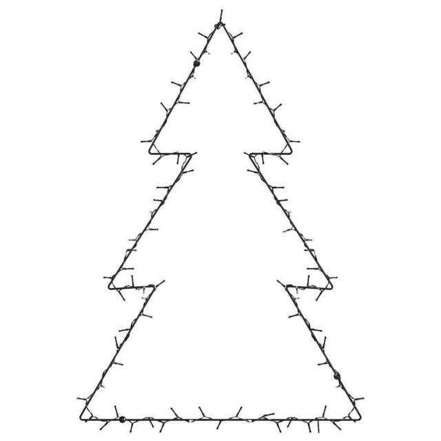 Berkfield Home Stunning Christmas Lights Christmas Tree Silhouette 115 LEDs Warm in Black - image 1
