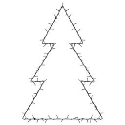 Berkfield Home Stunning Christmas Lights Christmas Tree Silhouette 115 LEDs Warm in Black