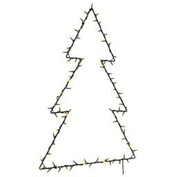Berkfield Home Stunning Christmas Lights Christmas Tree Silhouette 115 LEDs Warm in Black - thumbnail 2