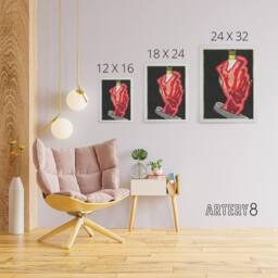 "Artery8 Advertising design for Lamps Reijer Stolk Canvas Wall Art Print in Black - Size: W12"" x H16""" - thumbnail 4