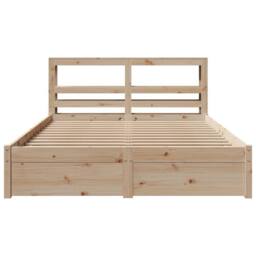 Berkfield Home Beautiful Bed Frame with Headboard without Mattress 140x200 cm in Light Tan - thumbnail 4