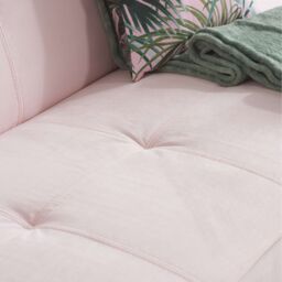 Birlea Velvet Sofa Bed Aurora 3 Seater Settee Modern Fabric in Pale Pink - thumbnail 5