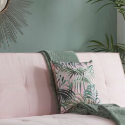 Birlea Velvet Sofa Bed Aurora 3 Seater Settee Modern Fabric in Pale Pink - thumbnail 4