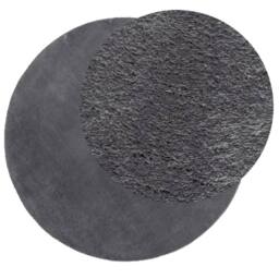 Berkfield Home Rug Short Pile Soft & Washable Anthracite Ã˜ 200 cm in Charcoal - Size: 100 cm diameter - thumbnail 1