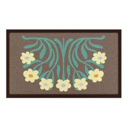 Artsy Mats Elizabeth Olwen Yellow Flowers Indoor/Outdoor Doormat (70x40cm) in Brown - Size: 40 cm x 70 cm - thumbnail 2