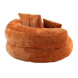 Matteo Orange Chenille Lazy Sofa Memory Foam Bean Bag Lounger - thumbnail 7
