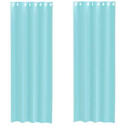 Berkfield Home Voile Curtains with Grommets 2 pcs Turquoise in Aqua