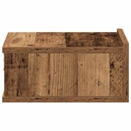 Berkfield Home Floating Nightstand Old Wood 40x32x15 cm Engineered Wood in Brown - Size: 40 x 32 x 15 cm - thumbnail 7