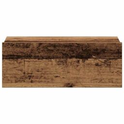 Berkfield Home Floating Nightstand Old Wood 40x32x15 cm Engineered Wood in Brown - Size: 40 x 32 x 15 cm - thumbnail 6