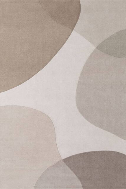 THE RUGS Ted Baker Hackney Wool Rug Clarissa Handwoven Abstract Living Room Rug in Beige - Size: 160 cm x 230 cm - image 1