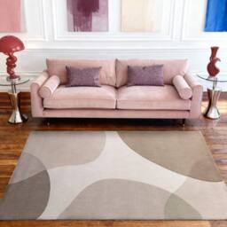 THE RUGS Ted Baker Hackney Wool Rug Clarissa Handwoven Abstract Living Room Rug in Beige - Size: 160 cm x 230 cm - thumbnail 4