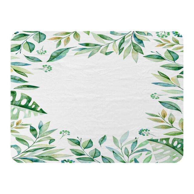 Benjamin Tate Design Light Botanical Leaves Blanket in Natural - Size: 120 cm x 150 cm - image 1