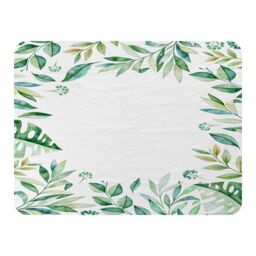 Benjamin Tate Design Light Botanical Leaves Blanket in Natural - Size: 120 cm x 150 cm - thumbnail 1