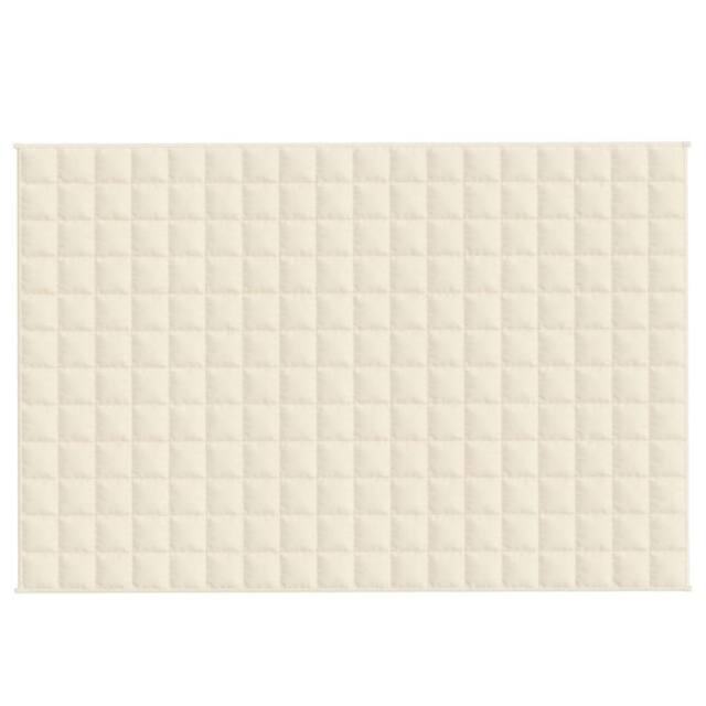 Berkfield Home Soft Weighted Blanket Light Cream 122x183 cm 9 kg Fabric - image 1