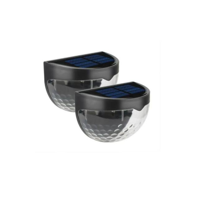 Obasyhig Colourful Light Pack of 6 Solar LED Water Droplets Fence Lights in Black - image 1