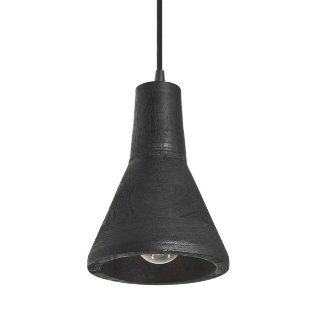 Industville Maribo Wooden Pendant Light - 6 inch in Black - Size: 6 inches - image 1
