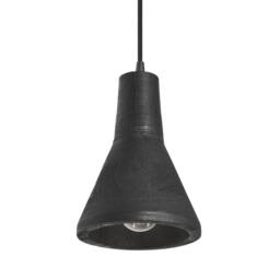 Industville Maribo Wooden Pendant Light - 6 inch in Black - Size: 6 inches