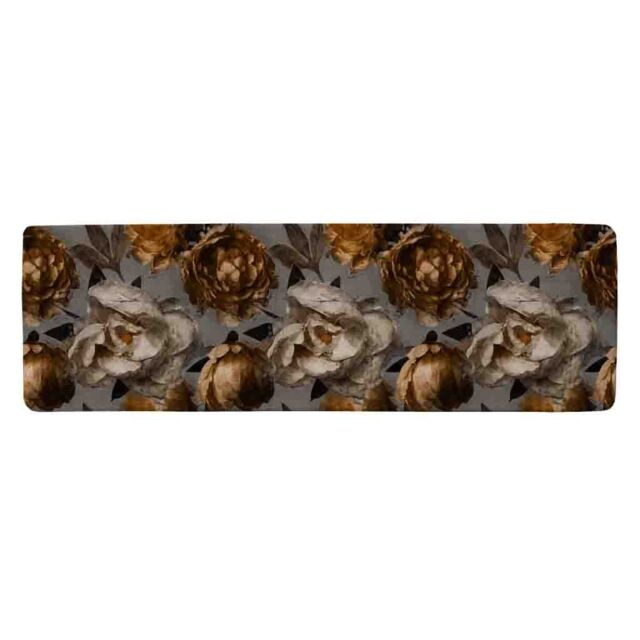 Benjamin Tate Design Golden White Flower Runner Rug in Natural - Size: 67 cm x 230 cm - image 1