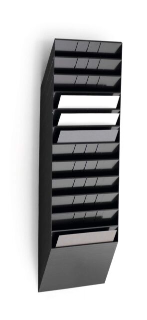 Durable FLEXIBOXX 12 Wall Mounted Literature Tray - A4 Landscape - Black - Size: 1 Pack - image 1