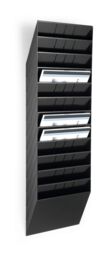 Durable FLEXIBOXX 12 Wall Mounted Literature Tray - A4 Landscape - Black - Size: 1 Pack - thumbnail 2