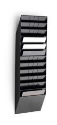 Durable FLEXIBOXX 12 Wall Mounted Literature Tray - A4 Landscape - Black - Size: 1 Pack - thumbnail 1