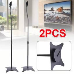 SPETLEK 2 Universal Satellite Surround Speaker Stands in Black - thumbnail 1