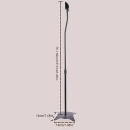 SPETLEK 2 Universal Satellite Surround Speaker Stands in Black - thumbnail 3