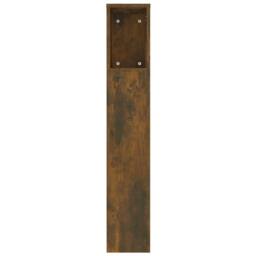 Berkfield Home Headboard Cabinet Smoked Oak 220x18.5x104.5 cm in Brown - thumbnail 5