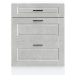 Berkfield Home Kitchen Base Cabinet Porto Concrete Grey Engineered Wood - thumbnail 4