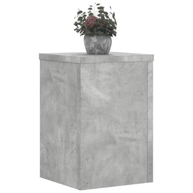 Berkfield Home Plant Stands 2 pcs Concrete Grey 20x20x30 cm Engineered Wood - Size: 20 x 20 x 30 cm - image 1