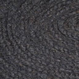 Berkfield Home Handmade Rug Jute Round 150 cm Dark Grey - Size: 100 cm diameter - thumbnail 4