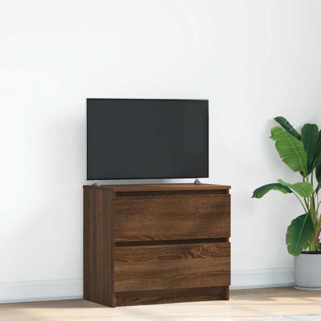 Berkfield Home TV Cabinet Brown Oak 60x35x54 cm Engineered Wood - Size: 60 x 35 x 54 cm - image 1