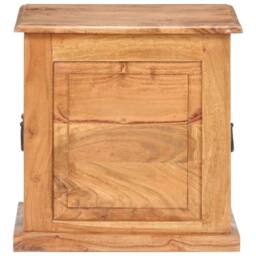 Berkfield Home Chest 40x40x40 cm Solid Acacia Wood in Brown - Size: 40 x 40 x 40 cm - thumbnail 3